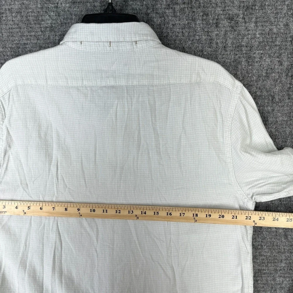 Banana Republic Slim Fit Grindle Shirt Mens L White Cotton Resort Modern Classic